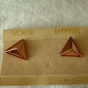 Gold Triangle Earrings